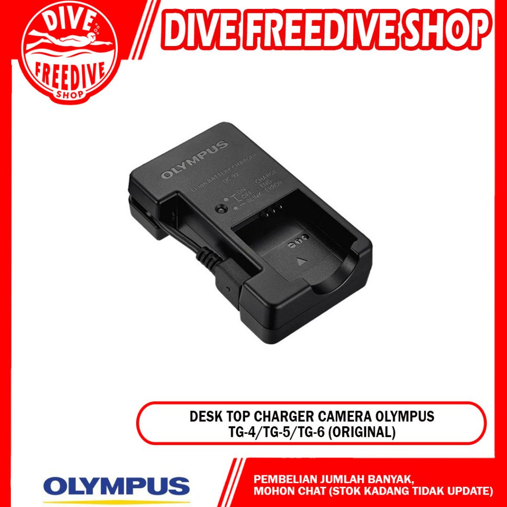 UC-92 Desk Top Charger Battery Camera Olympus TG4 TG-4 TG5 TG-5 TG-6 TG6 Original Cas Baterai Kamera
