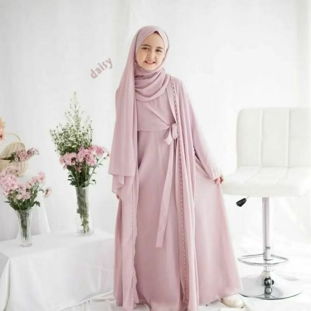 Aylin Abaya Kids Gamis Anak Tanggung Perempuan Umur 13,14,15 Tahun Gamis Lebaran 2026 Model Gamis Te