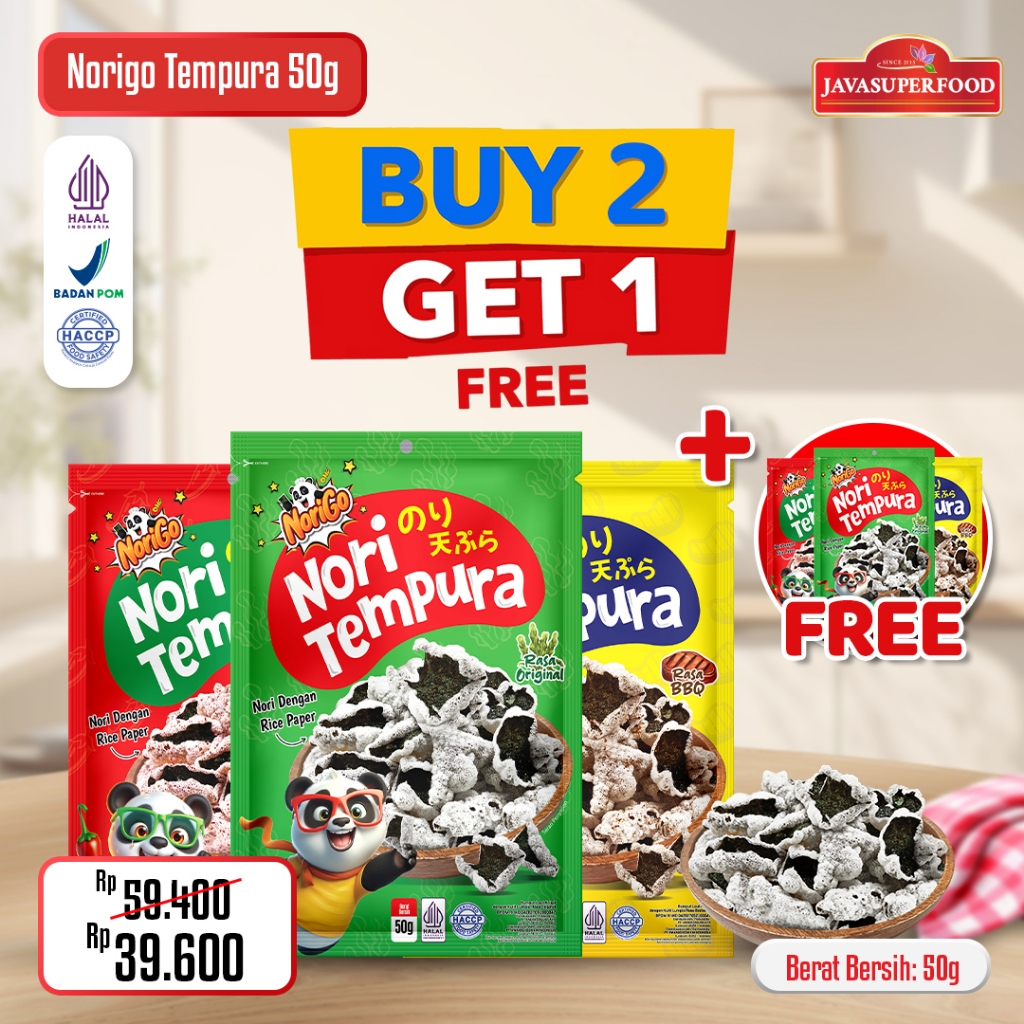 [HALAL] NORIGO NORI TEMPURA 50GR / SNACK NORI / SNACK RUMPUT LAUT