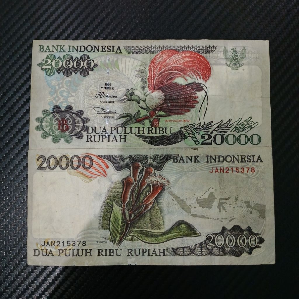 Uang 20 Ribu Cendrawasih Merah