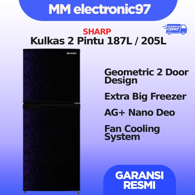 Kulkas Sharp 2 pintu SJ236MGGB/GR SJ-236MGGB/GR