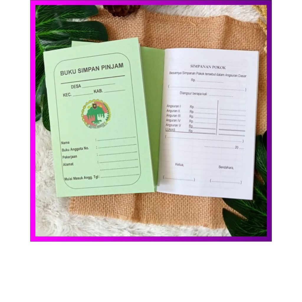 BUKU SIMPAN PINJAM KOPERASI CUSTOM/BUKU TANDA ANGGOTA KOPERASI