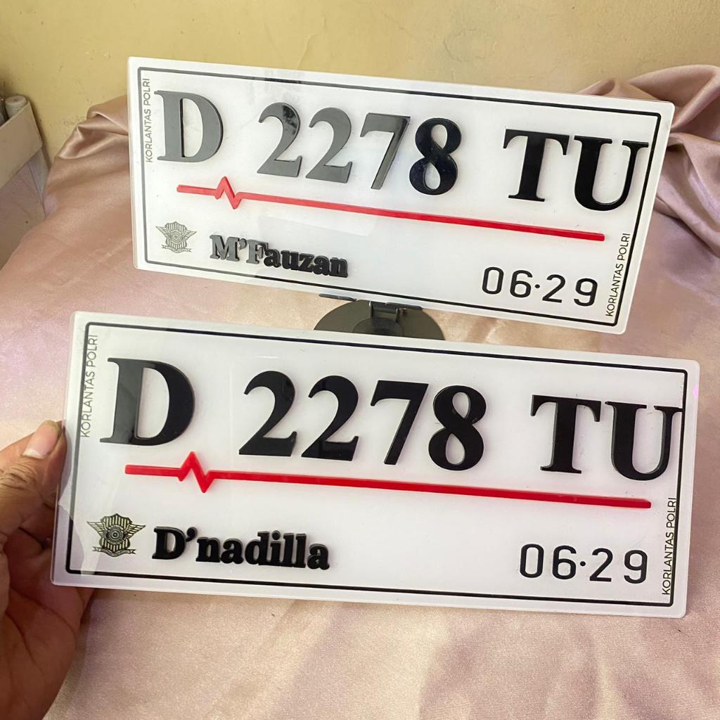 Plat Nomor Timbul Akrilik Motor Baut Tanam / Plat Nomor Motor Variasi Murah Original / Plat nomor mo