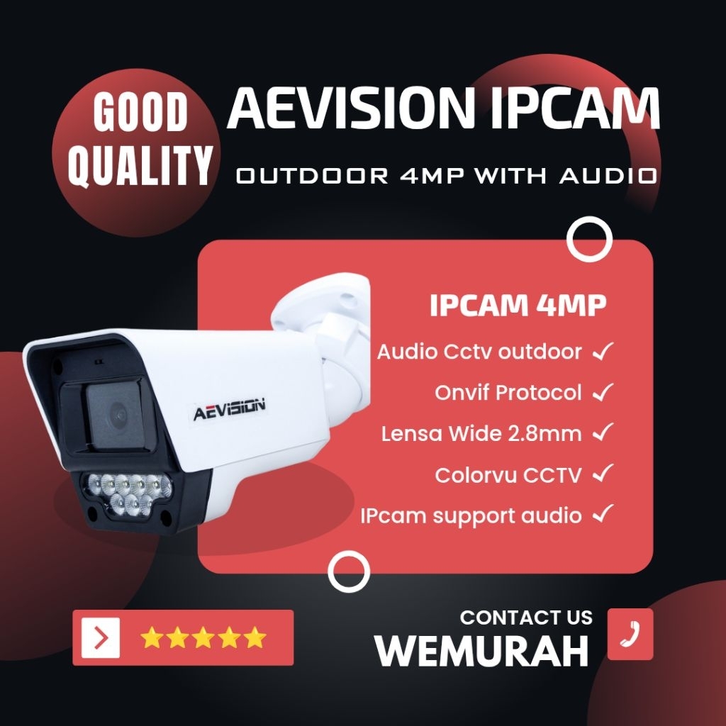 Cctv Ipcam Aevision 4MP - Cctv Ipcam Audio Colorvu 4MP