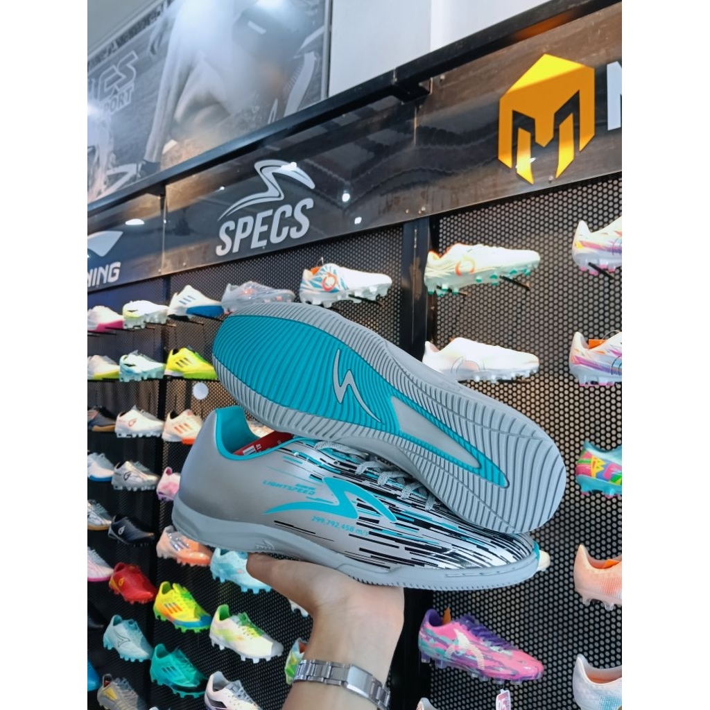 Sepatu Futsal SPECS LS Reborn IN terbaru Silver Original