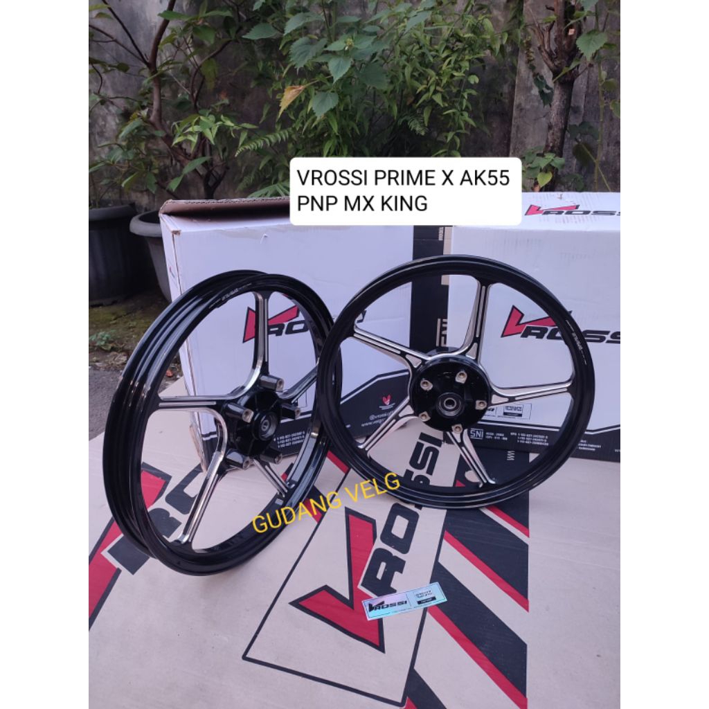 VELG PELEK RACING MX KING VROSSI PRIME X MODEL AK55 RING 17 LEBAR 160/160 ORIGINAL VROSSI ACCESSORIE
