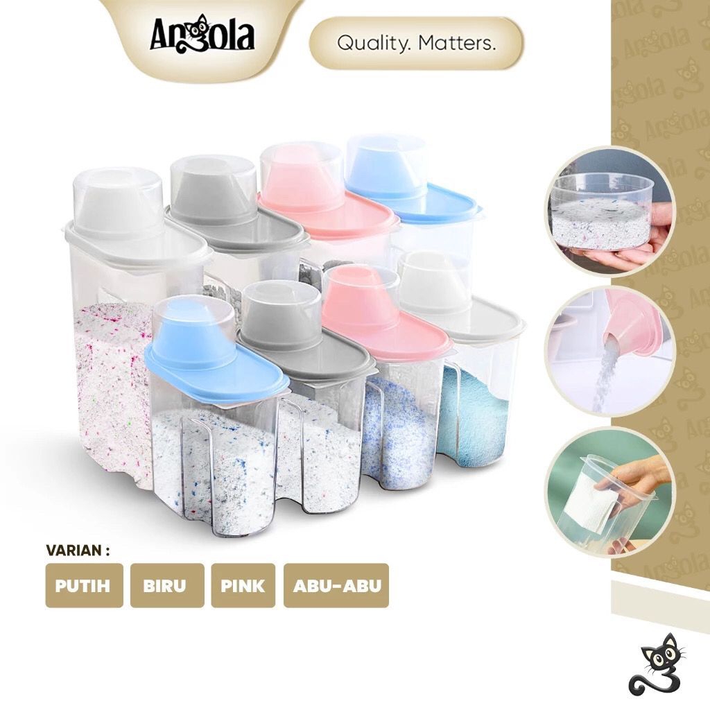 ANGOLA Tempat / Wadah Penyimpanan / Toples / Dispenser / Storage Box Jar Multifungsi Serbaguna untuk