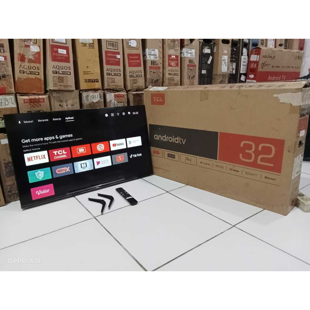 TV LED TCL ANDROID 32 INC SUDAH DIGITAL KONDISI BEKAS MASIH SEGEL (7761)