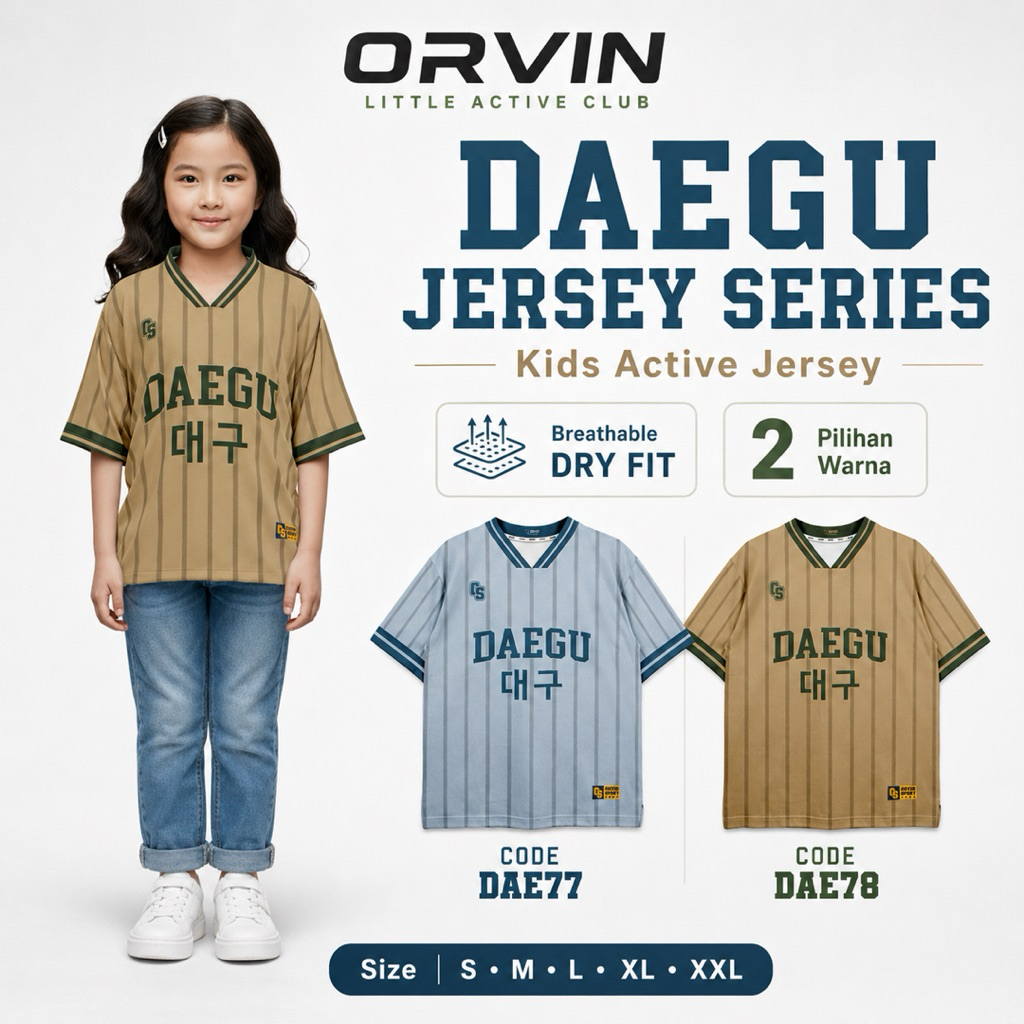 Orvin Oversized Jersey Anak Perempuan Korean State Daegu Series