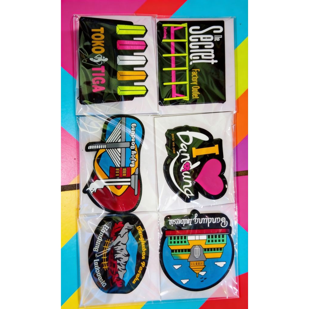 PAKET 6 pcs magnet kulkas |oleh oleh bandung | sovenir magnet bandung | hiasan kulkas