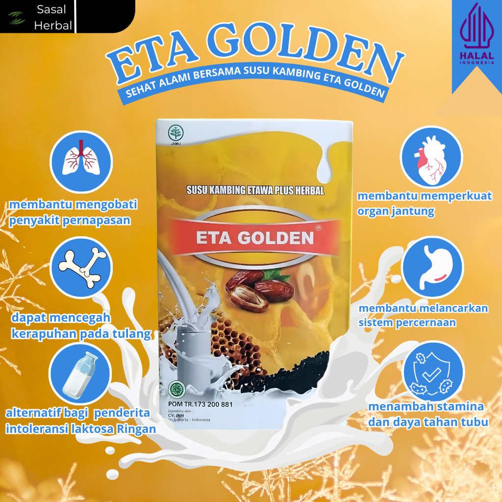 Eta Golden Susu kambing Etawa bubuk plus Herbal