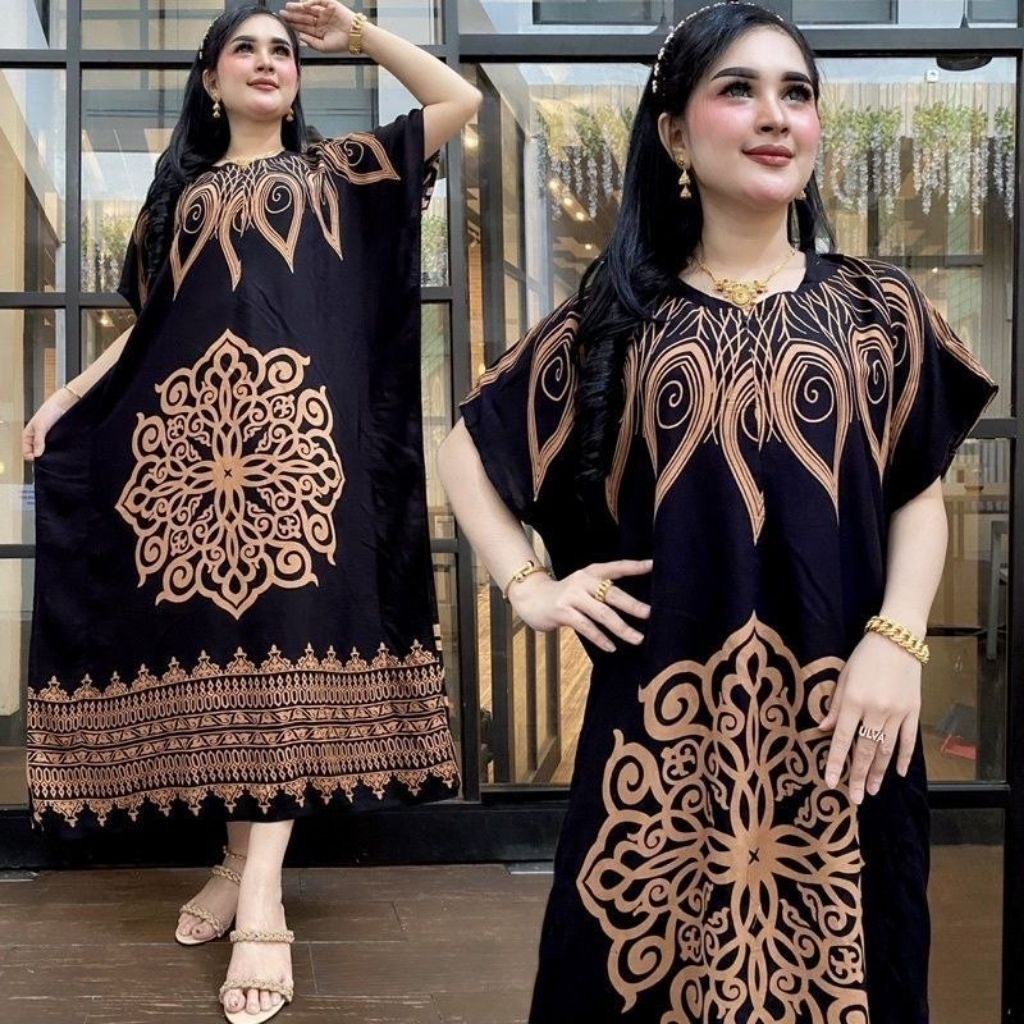 Daster Rayon Hitam Manis Batik Daster Lowo Jumbo Kekinian