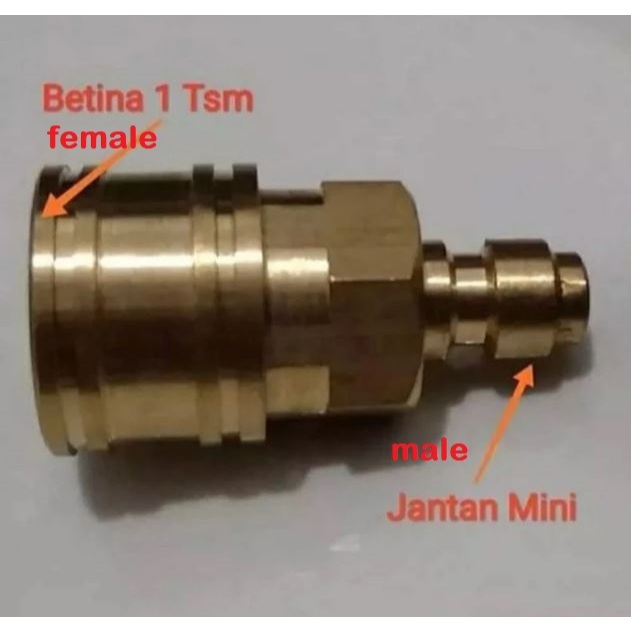 KONVERTER KUPLER 1 TSM ADAPTER mini KUPLER JANTAN KE KE BETINA 1 TSM COUPLER CONVERTER