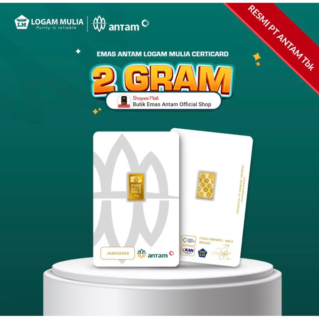 Logam Mulia Antam 1gr 2gr 3gr 5gr Original antam