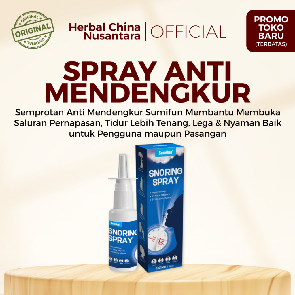 Spray Anti Mendengkur Sumifun 30ml - Anti Snoring Spray Semprotan Anti Ngorok Tidur Nyaman Lelap Pel