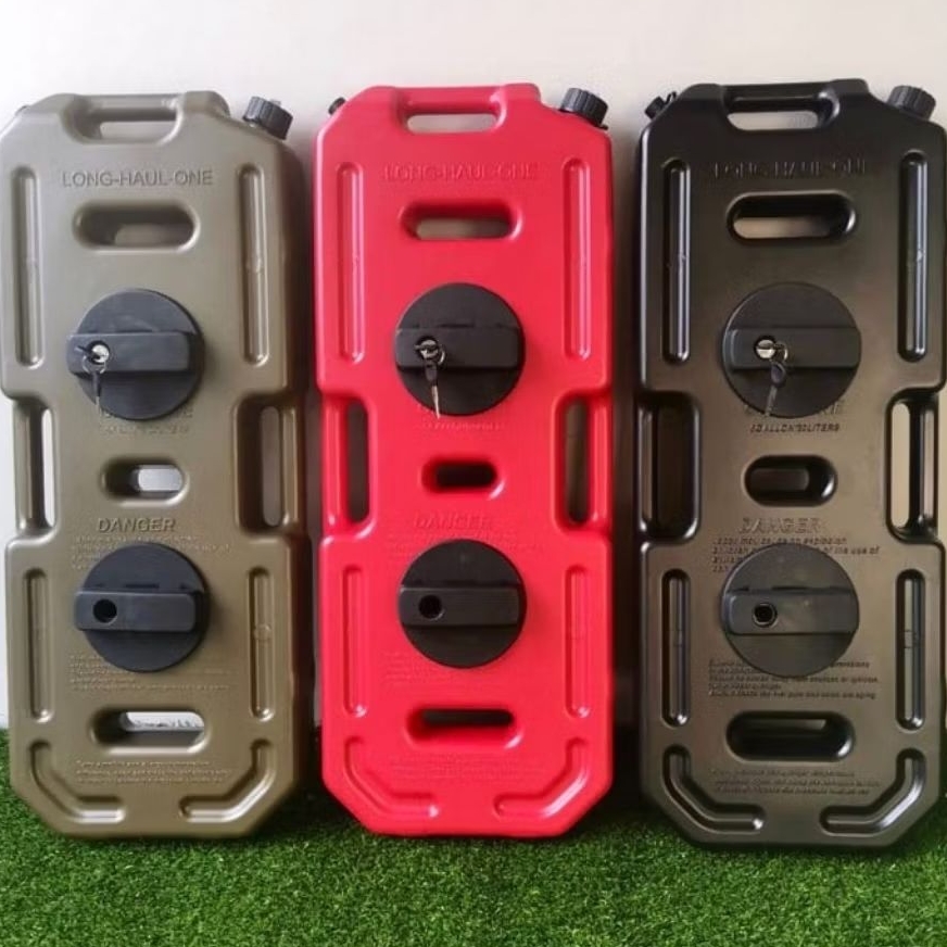 Jerigen Long Haul 20 Liter + 2 Bracket Kunci - Jerigen Longhaul 20 Liter Hitam Merah Hijau - Jerigen
