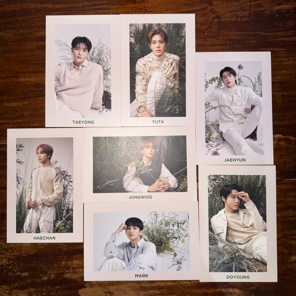 POSTCARD NCT 127 NATURE REPUBLIC Taeyong Yuta Doyoung Jaehyun Jungwoo Mark Haechan