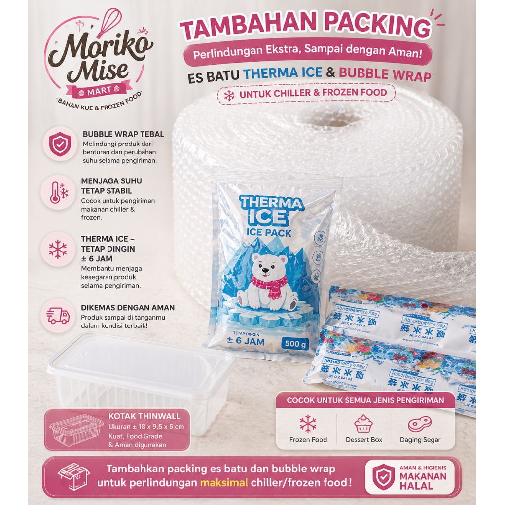 [ tambahan PACKING ] es batu / dry ice es kering tambahan kardus bubble es plastik