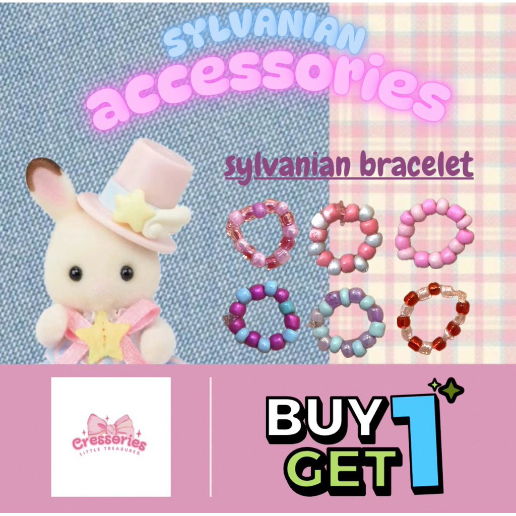 AKSESORIS SYLVANIAN FAMILIES, bracelet/gelang lucu untuk figur sylvanian families (baca deskripsi)