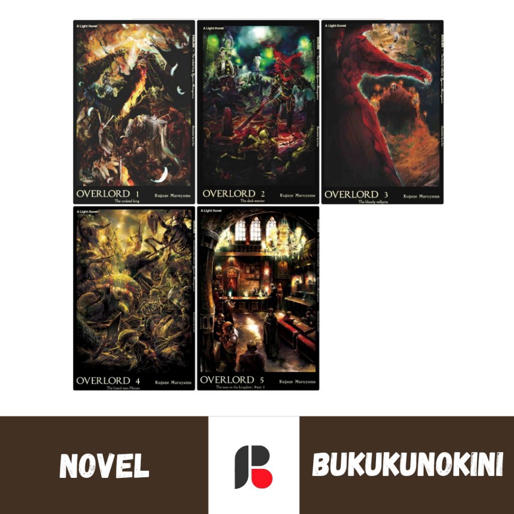 (Original, Segel) Light Novel Overlord vol 1 2 3 4 5 - Kugane Maruyama (Phoenix Gramedia/PGI)
