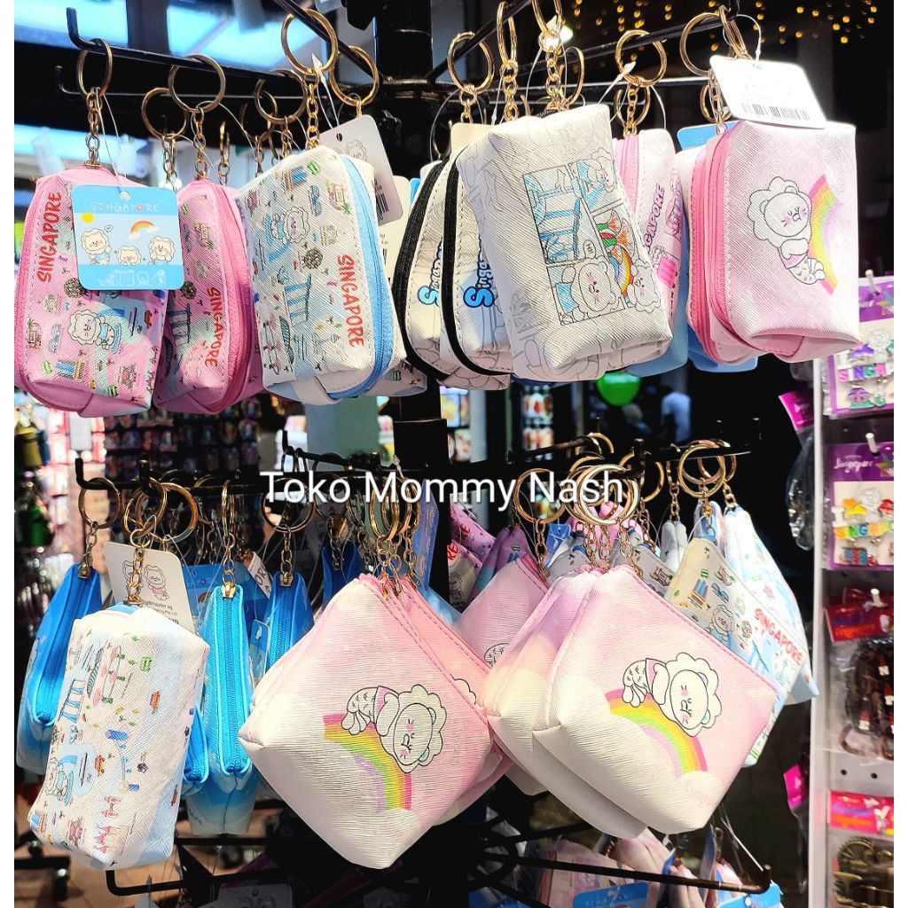 DOMPET KOIN/POUCH MAKEUP/DOMPET KARTU SOVENIR  DARI SINGAPURA
