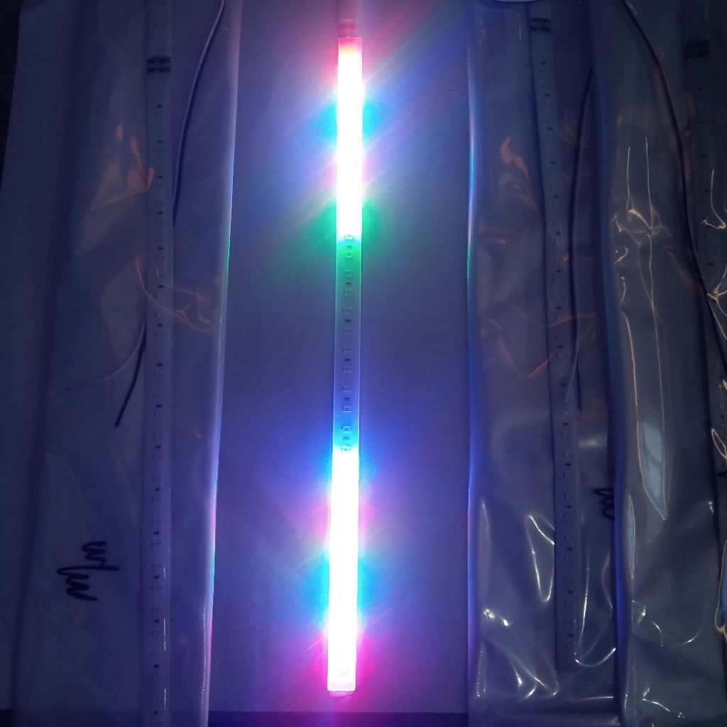 LAMPU STRIP MODUL LED 32 MATA  WARNA WARNI RGB RUNNING FLASH MOTOR MOBIL BIS TRUCK UKURAN 30CM BERKU