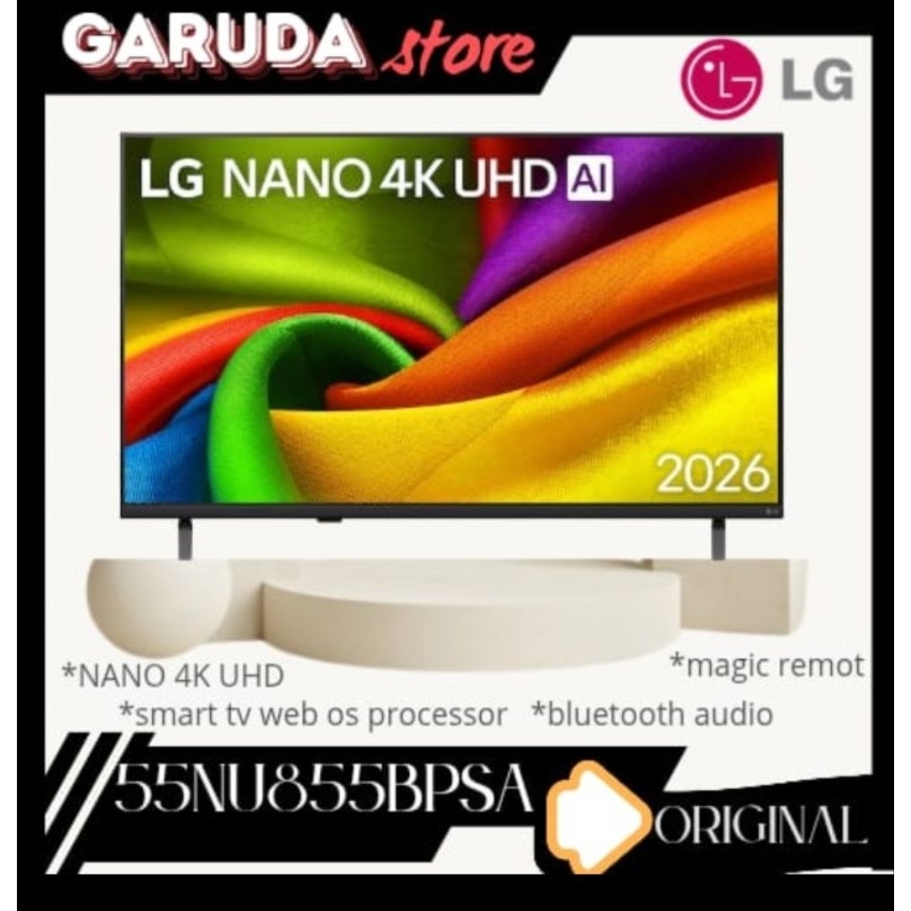LG 55NU855BPSA NANOCELL 4K UHD PROCESSOR 2026 55Inch nanocell magic remot