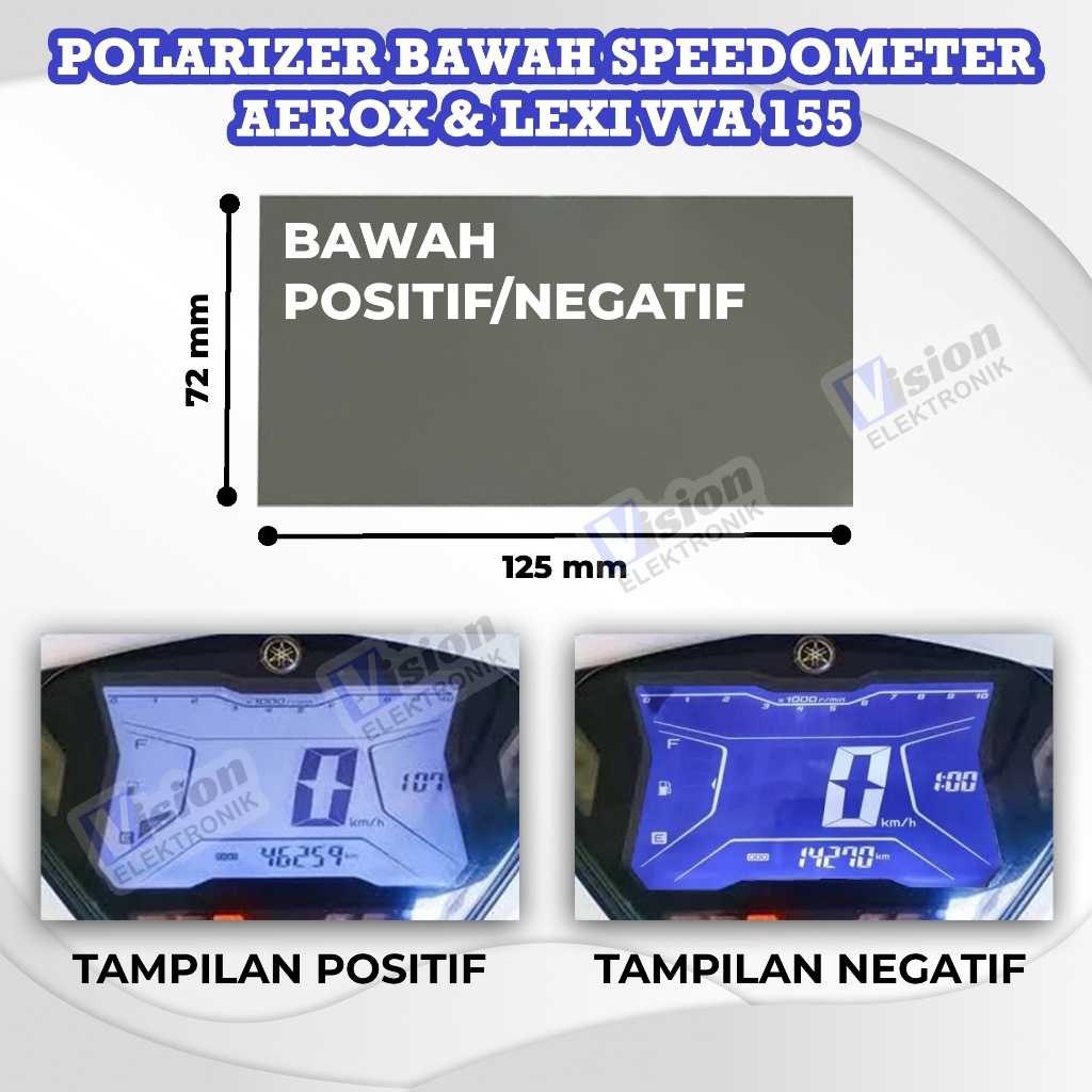 Polarizer Polaris Bawah LCD Speedometer Aerox / Lexi VVA 155 Sunburn