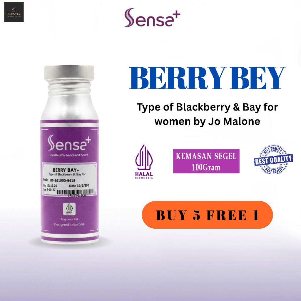 Parfum Bibit Murni Non Alkohol Sensa+ 100gram Kemasan Segel Berry Bey Bl4ckberry & Bay J0 Mal0ne