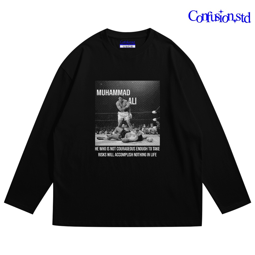 Confusion.std Tshirt Longsleeve | Kaos Distro Pria Wanita | Muhammad Ali Quete | Polyester Premium 2