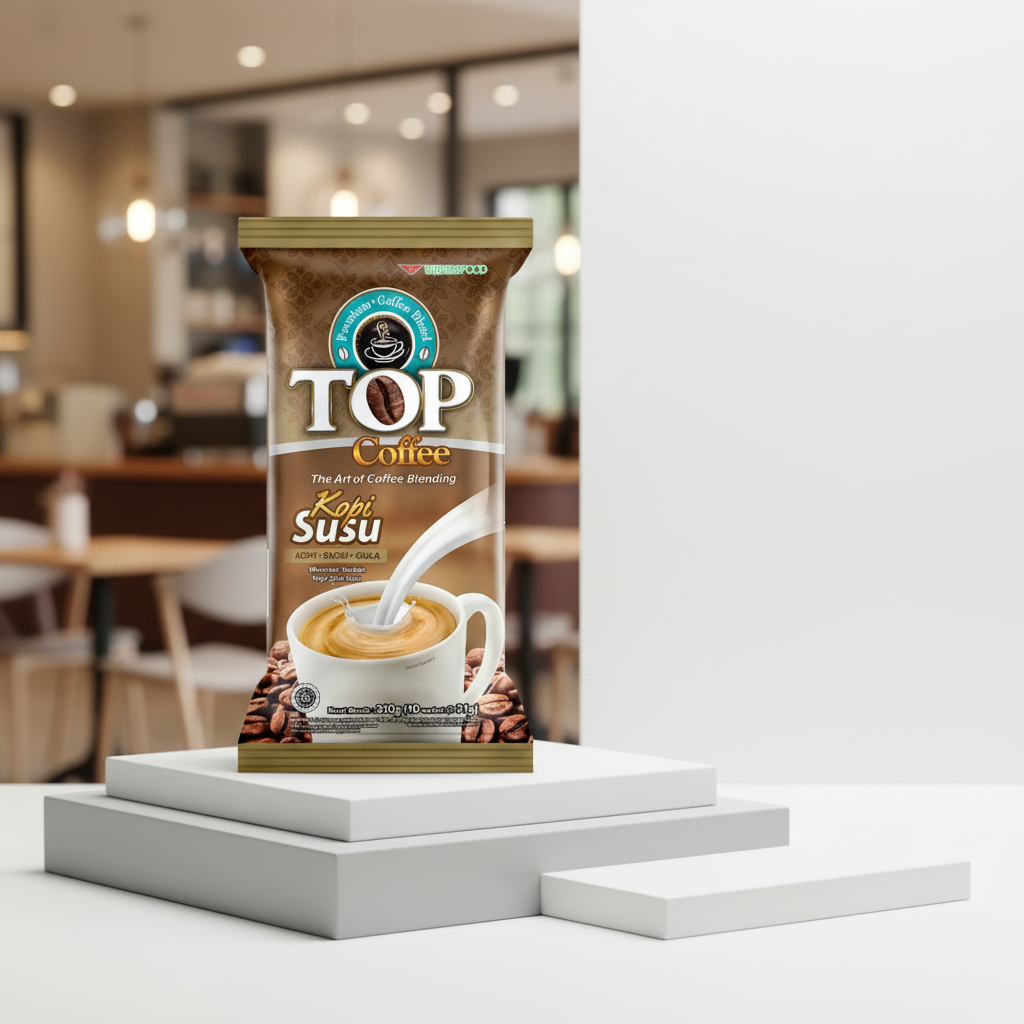 Kopi Top Bubuk Robusta 25gr - Halal, Praktis, Aroma Kokoa