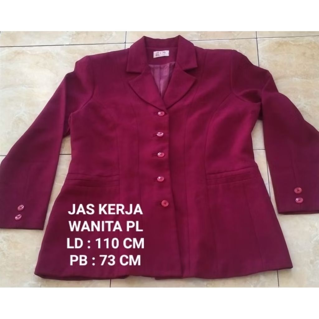 JAS KERJA WANITA PL / BLAZER WANITA PL / BLAZER WANITA MAROON