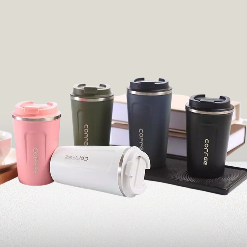 Mug Coffee 510 ml Tumbler kopi Portable Travel Cup Custom Laser Grafir