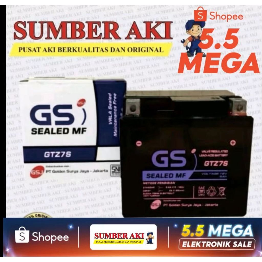 Aki Motor VARIO 125 VARIO 150 GTZ7S Aki Kering