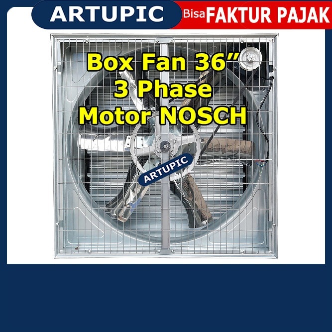 Box Fan 36 Inch 3 Phase Motor NOSCH Kipas Kandang Exhaust Blower Tanpa Tension Pulley