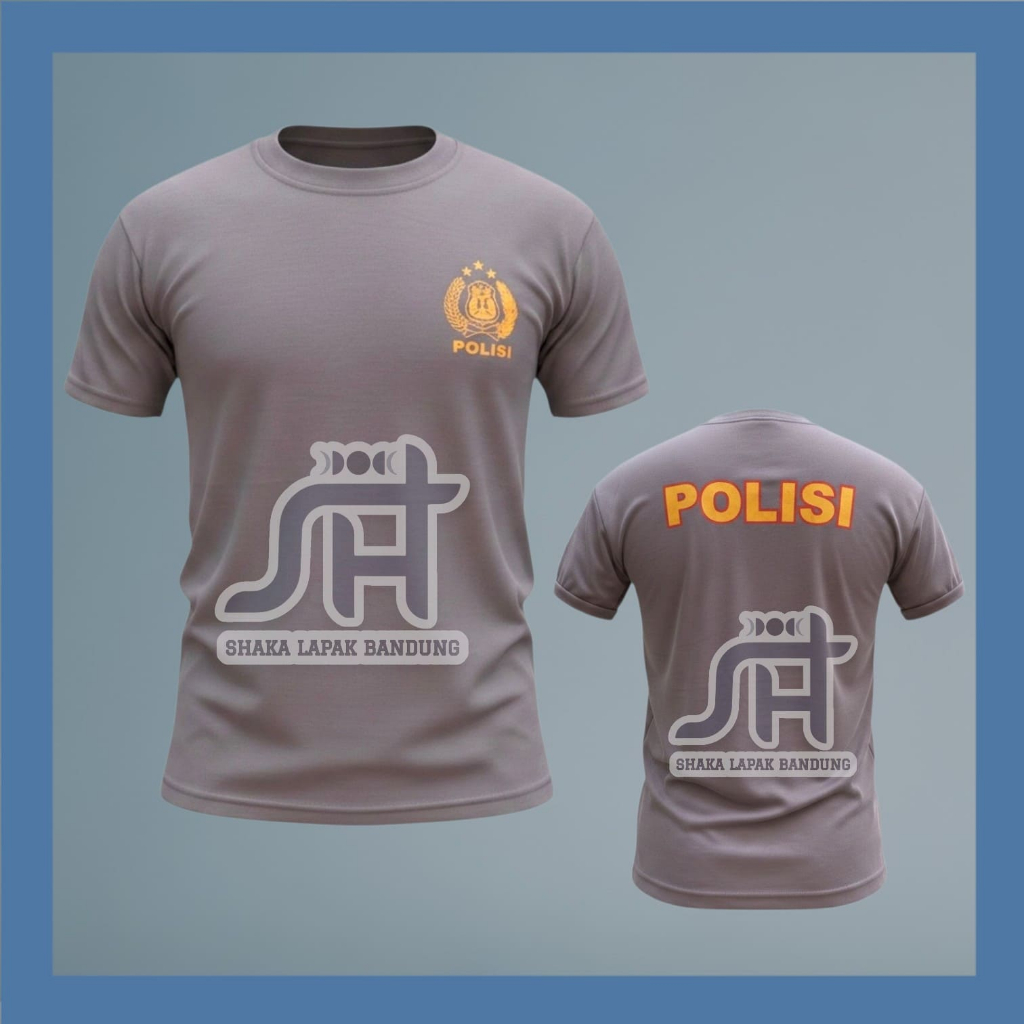 Kaos Polisi Coklat Logo Polri Kaos Oblong Polri