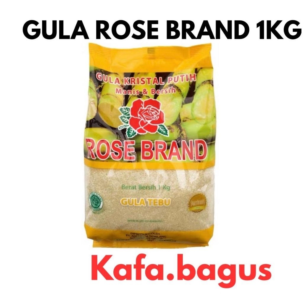 Gula Rose Brand Kuning 1kg / Gula pasir putih Rose Brand 1kg