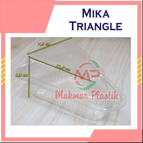 ( Instant ) MIKA BOX TRIANGLE / MIKA SEGITIGA BENING TRANSPARAN / MIKA SLICE CAKE / MIKA KUE POTONG