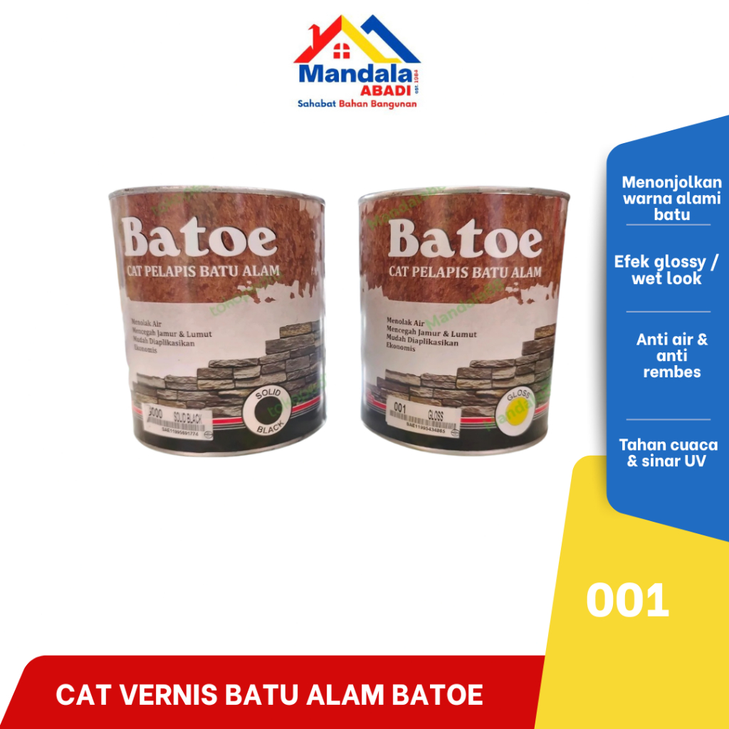 Premium Varnish Batu Alam Cat Batu Alam Vernis Batu Alam Batoe