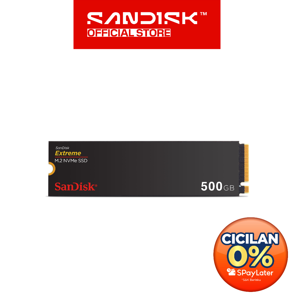 SANDISK SSD Internal Extreme M.2 500GB / 1TB / 2TB NVMe PCIe Gen 4.0 (Up to 5000 / 5150MB/s)