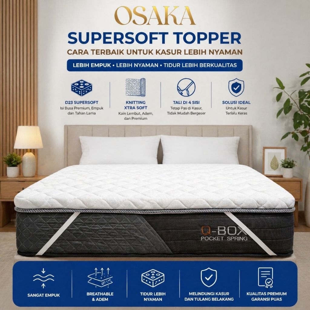 MATRAS TOPPER  SUPER SOFT / KASUR LANTAI BUSA OSAKA BED