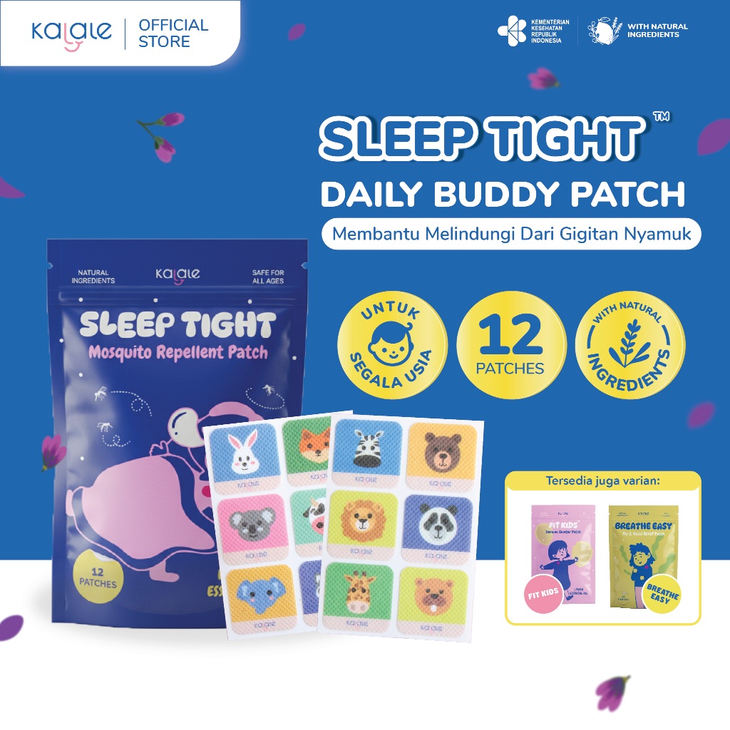 Kalale Mosquito Repellent Patch Stiker 100% Essensial Oil Patch Natural Anti Nyamuk & Serangga Anak 