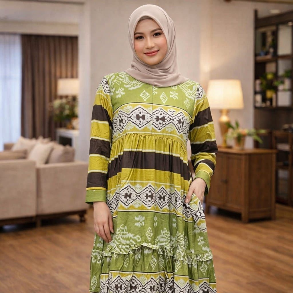 JEFIRA.COLLECTION - Tunik Undak/Rempel Resleting Depan Busui Friendly / Denim Calvin Jeans