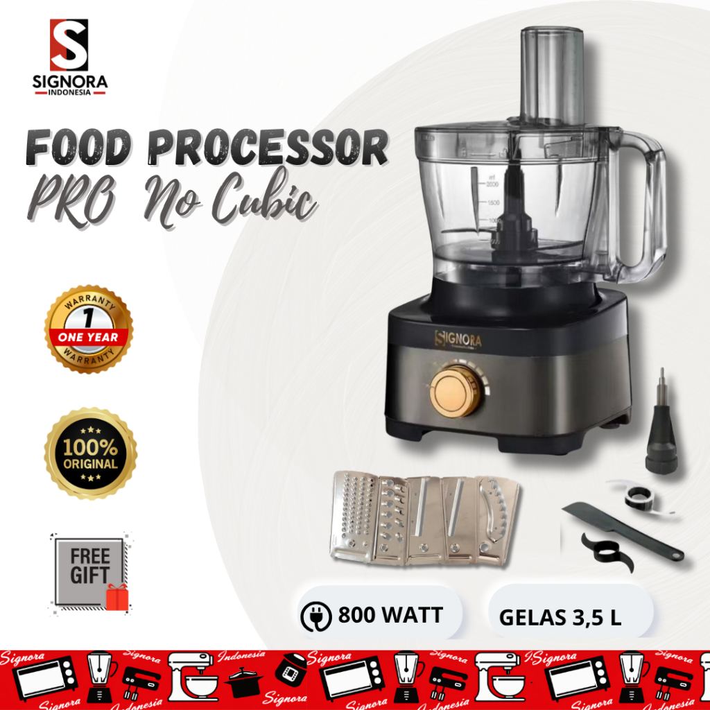 Signora New Food Processor Pro Tanpa Cubic Cutter Dark GREY/ Food Processor Signora
