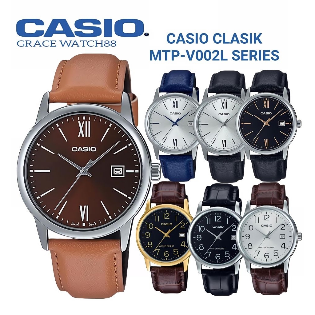 Jam tangan pria casio original Mtp-v002l series  jam tangan casio clasik mtp-v002l series jam tangan