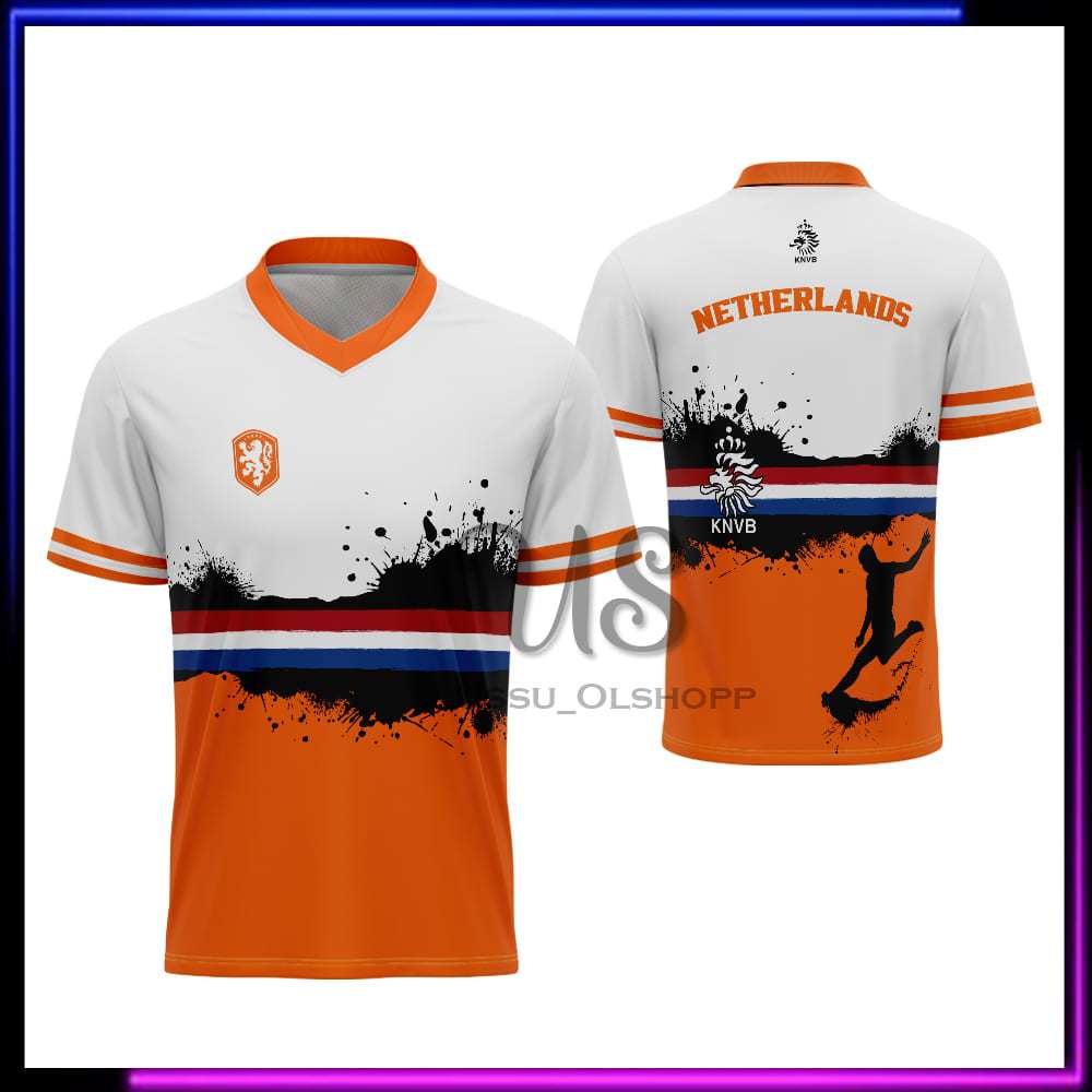 Kaos Netherlands - Jersey Belanda - Baju Belanda Netherlands Fullprint