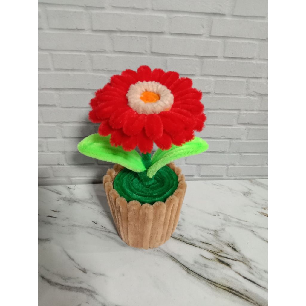 Bunga_pot_Kawat_bulu_Bunga_hias_meja/ruang_tamu