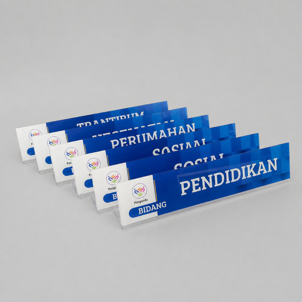 Paket Akrilik Papan Meja Posyandu 6 SPM - Papan Meja Posyandu 6 SPM
