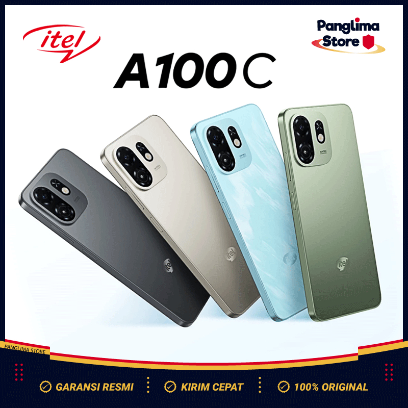ITEL A100c 4+8/64 HP Murah Original 100% Handphone 1 Jutaan Kamera Jernih HP Android Murah Garansi