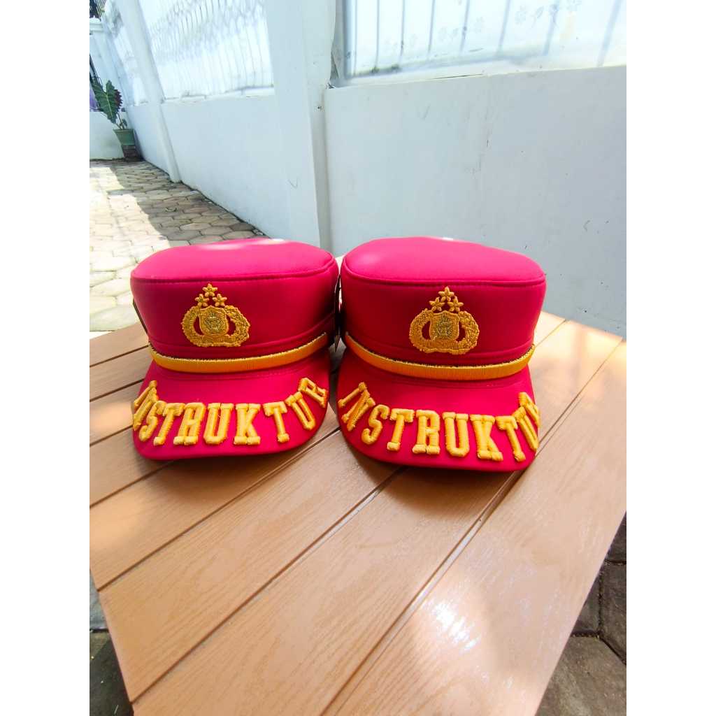topi fieldcap pama merah instruktur polri merk zona premium